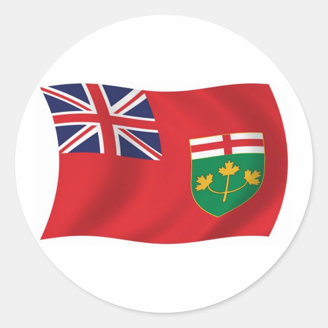 Ontario Flag Pegatina (Anverso)