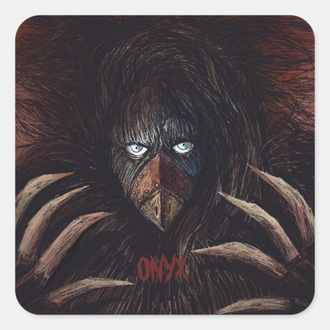 Onyx Classic Square Pegatina (Anverso)