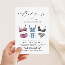 Ooh La French Lingerie Shower Invitación