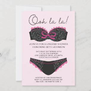 Ooh La French Lingerie Shower Invitación