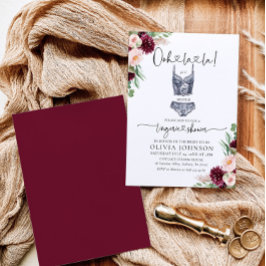 Ooh la la Bra Lingerie Bridal Shower Invitación