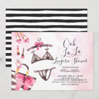 Ooh La Lingerie Bridal Shower Invitación