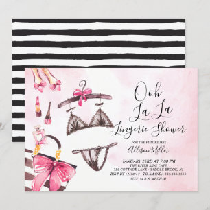 Ooh La Lingerie Bridal Shower Invitación