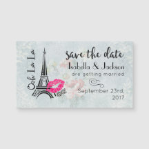 Ooh La Pink Lips La Torre Eiffel Save The Date