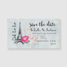 Ooh La Pink Lips La Torre Eiffel Save The Date