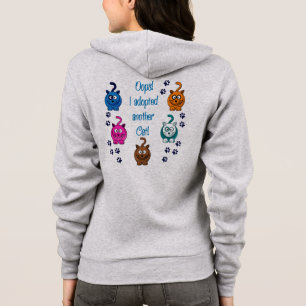 ¡Oops!  ¡Adopté otro gato!  Sudadera con capuch