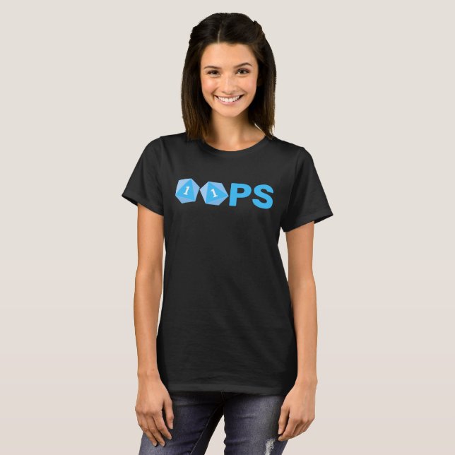 Oops Gaming Dice Camiseta de las mujeres (Anverso completo)