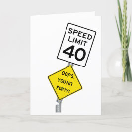 Oops You Hit 40 graciosa tarjeta de cumpleaños 40