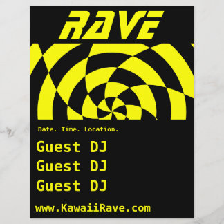 Op Art Rave Personalizado Flyer