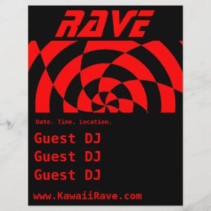 Op Art Rave Personalizado Flyer