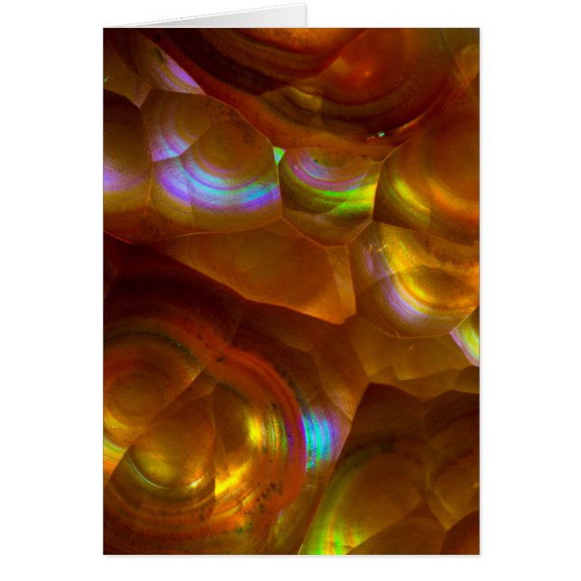 Opal de fuego naranja iridiscente (Frente)