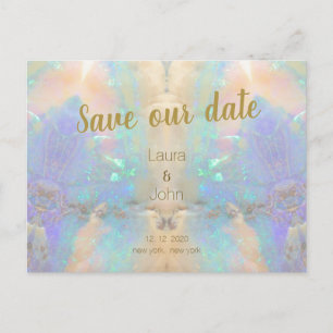 Opal Quartz Gem Guardar La Invitación De Boda De F