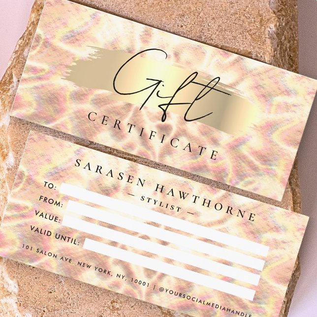 Ópal Stone Background Gift Certificado Rosa Gold (Subido por el creador)