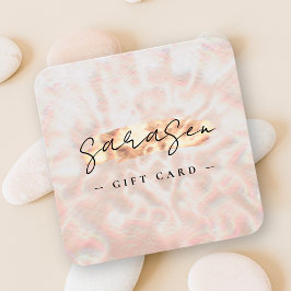 Ópal Stone Background Gift Certificado Rosa Gold