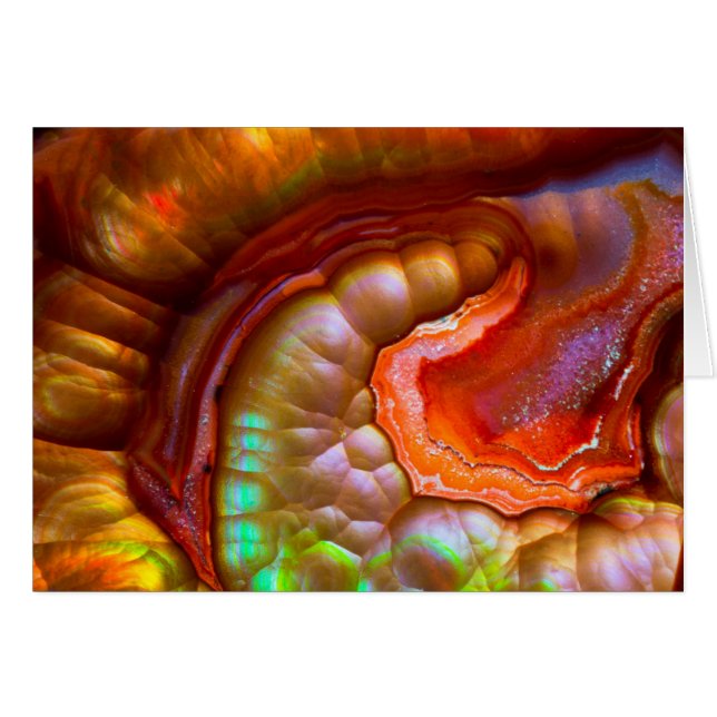 Ópalo de fuego rojo iridiscente (Anverso (Horizontal))