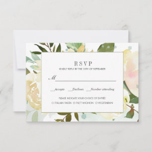 opción de comida crema y gris rsvp de boda