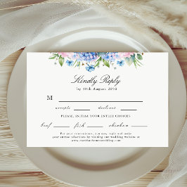 Opción de comida de elegante respuesta de boda de 