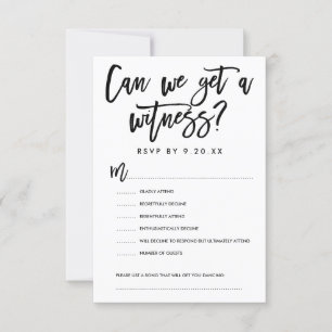 Opción de tarjeta de respuesta de boda con letra a