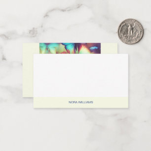 Opción plana de tarjeta de nota de mariposa