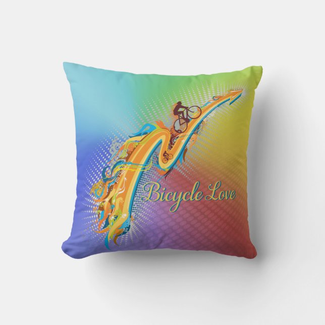 Opciones de almohada de amor en bicicleta 1 (Anverso)