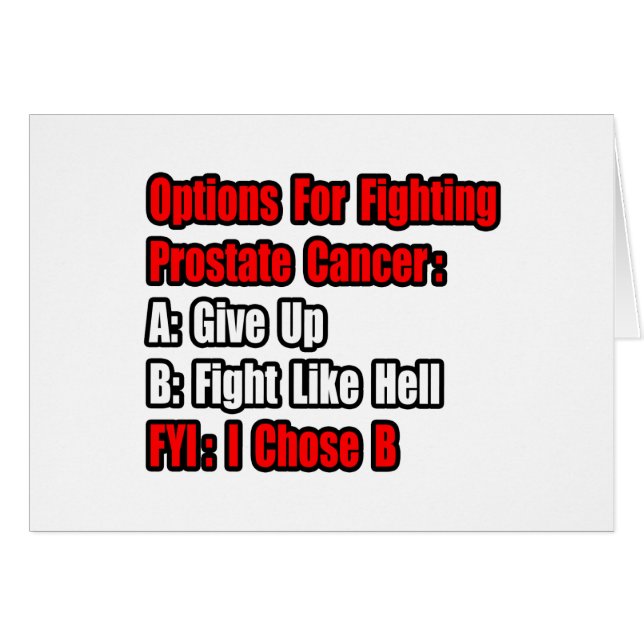 Opciones de cáncer de próstata (Anverso (Horizontal))