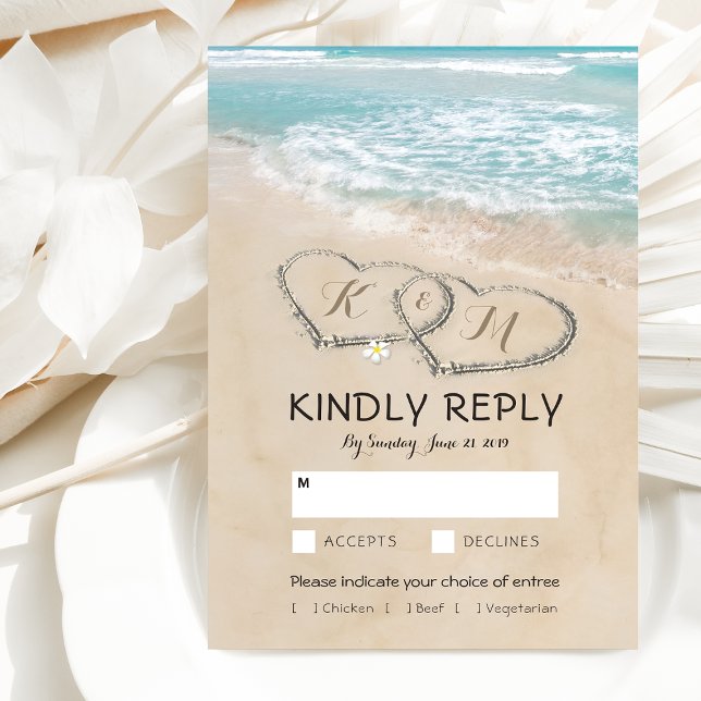 Opciones de Entrada de RSVP de Boda de Playa Vinta (Subido por el creador)