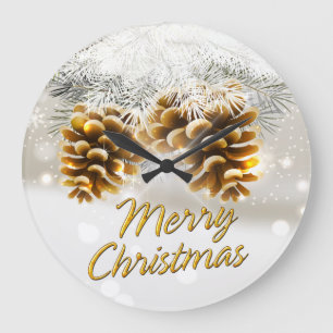 Opciones de reloj de pared Feliz Navidad 34