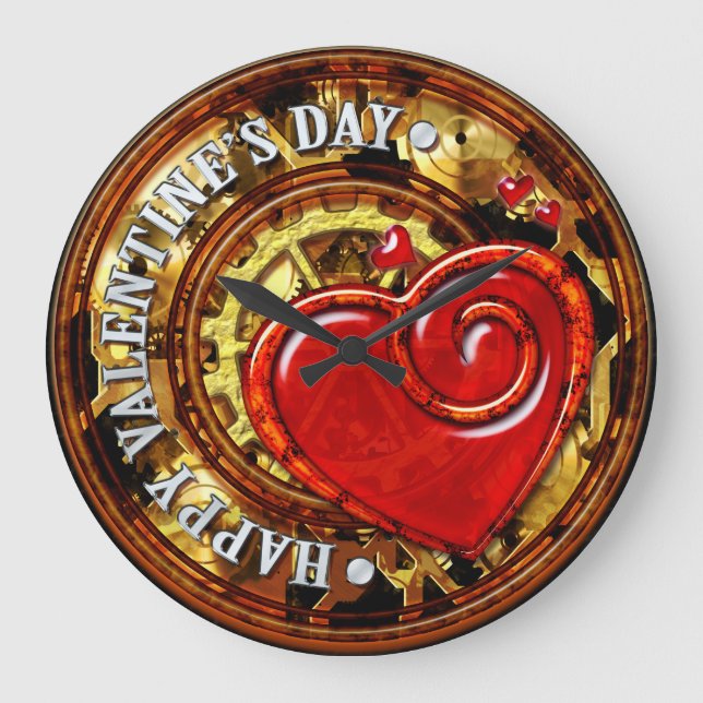 Opciones de reloj de pared Steampunk Valentine 1A (Anverso)
