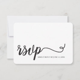 Opciones del menú de RSVP de boda de script simple