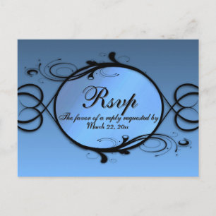 Opciones del menú Fairy Tale Blue RSVP