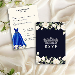 Opciones del menú Princess Dress Blue Quinceanera