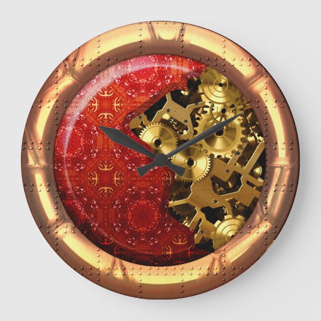 Opciones del reloj de pared de Steampunk 12A (Anverso)