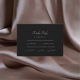 Opciones formales de cena en negro RSVP