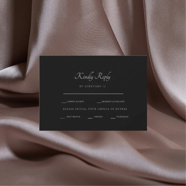 Opciones formales de cena en negro RSVP (Subido por el creador)