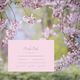 Opciones formales de cena rosa RSVP