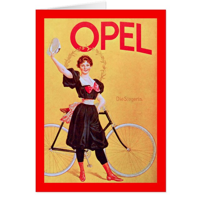 Opel - poster Art (1900) de la bicicleta del (Frente)
