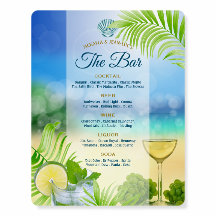 Open Bar Beach Wedding Wine Mojito Palm