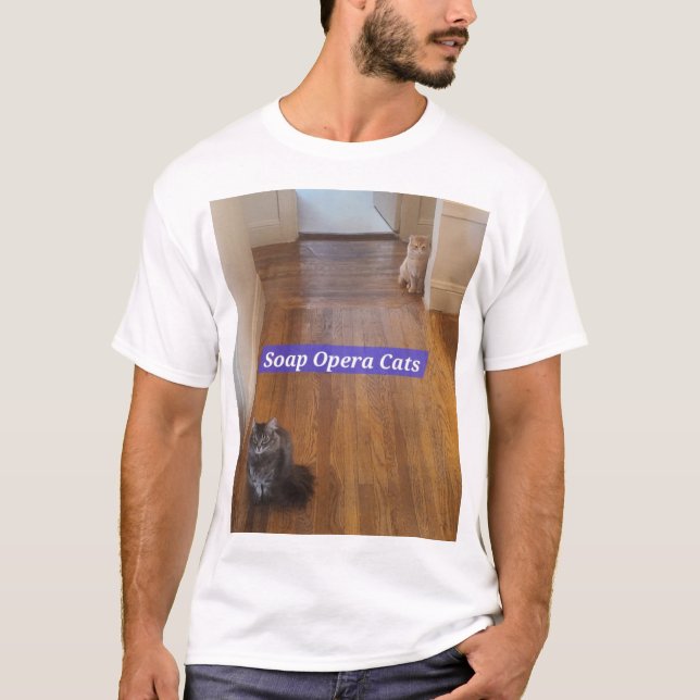 Ópera de jabón gatos hombres camiseta (Anverso)
