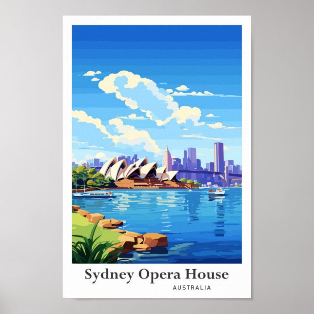 Ópera de Sidney Australia Viaje arte cosecha (Frente)