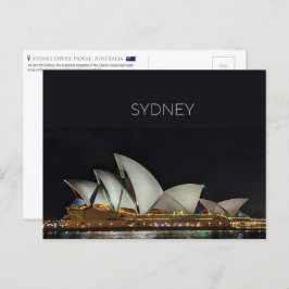 Ópera de Sydney, postal de Australia
