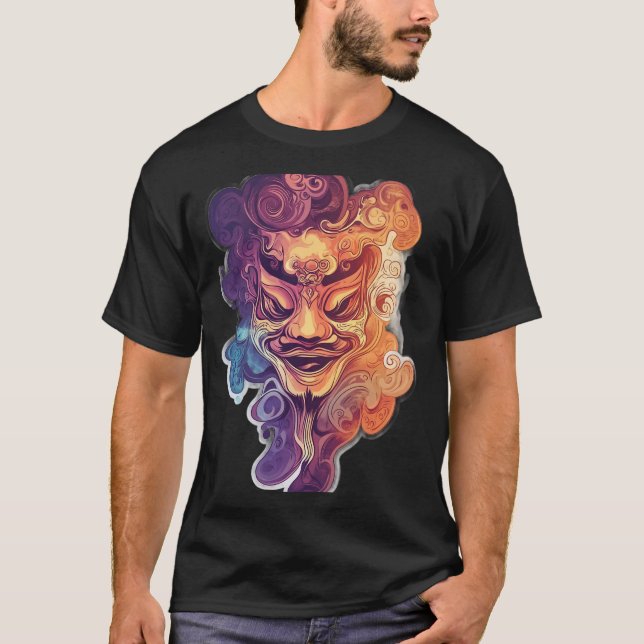 Ópera Kawaii Sichuan Cara Máscara Camiseta (Anverso)
