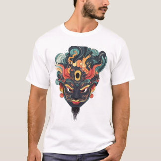 Ópera Kawaii Sichuan Cara Máscara Camiseta