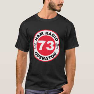 Operador de Radioaficionado 73 Camiseta Roja