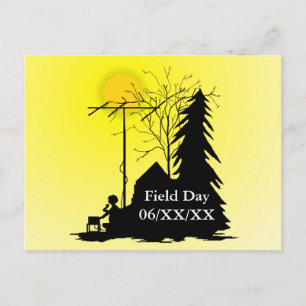 Operador de silueta de postales promocionales de F
