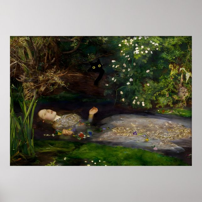 Ophelia de impresión de gato (Frente)