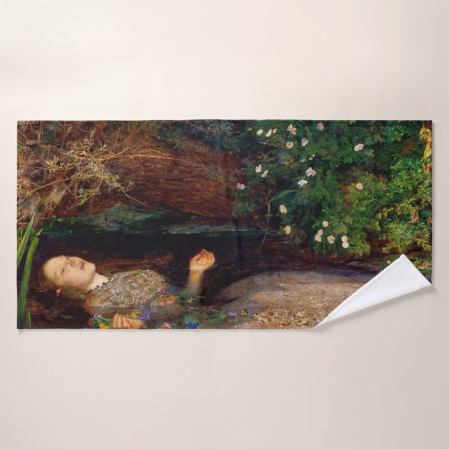 Ophelia, John Everett Millais, 1851-1852 (Toalla de baño)