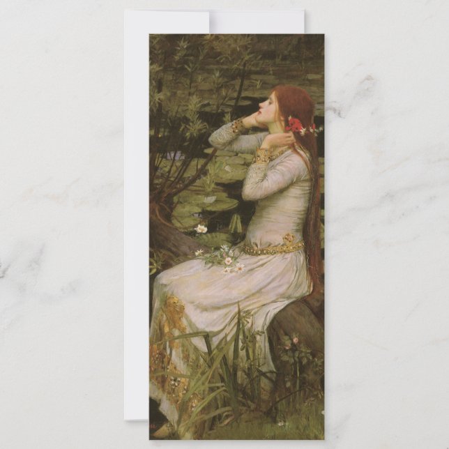 Ophelia por el estanque de John William Waterhouse (Anverso)