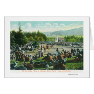 Opinión muchedumbres en Golden Gate Park en