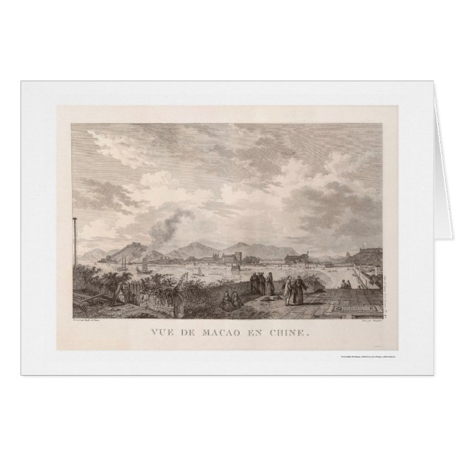Opinión panorámica de Macao, China - 1797 (Anverso (Horizontal))