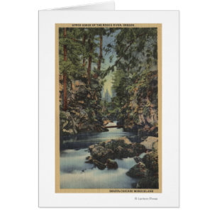 Opinión superior del río del granuja, Oregon -